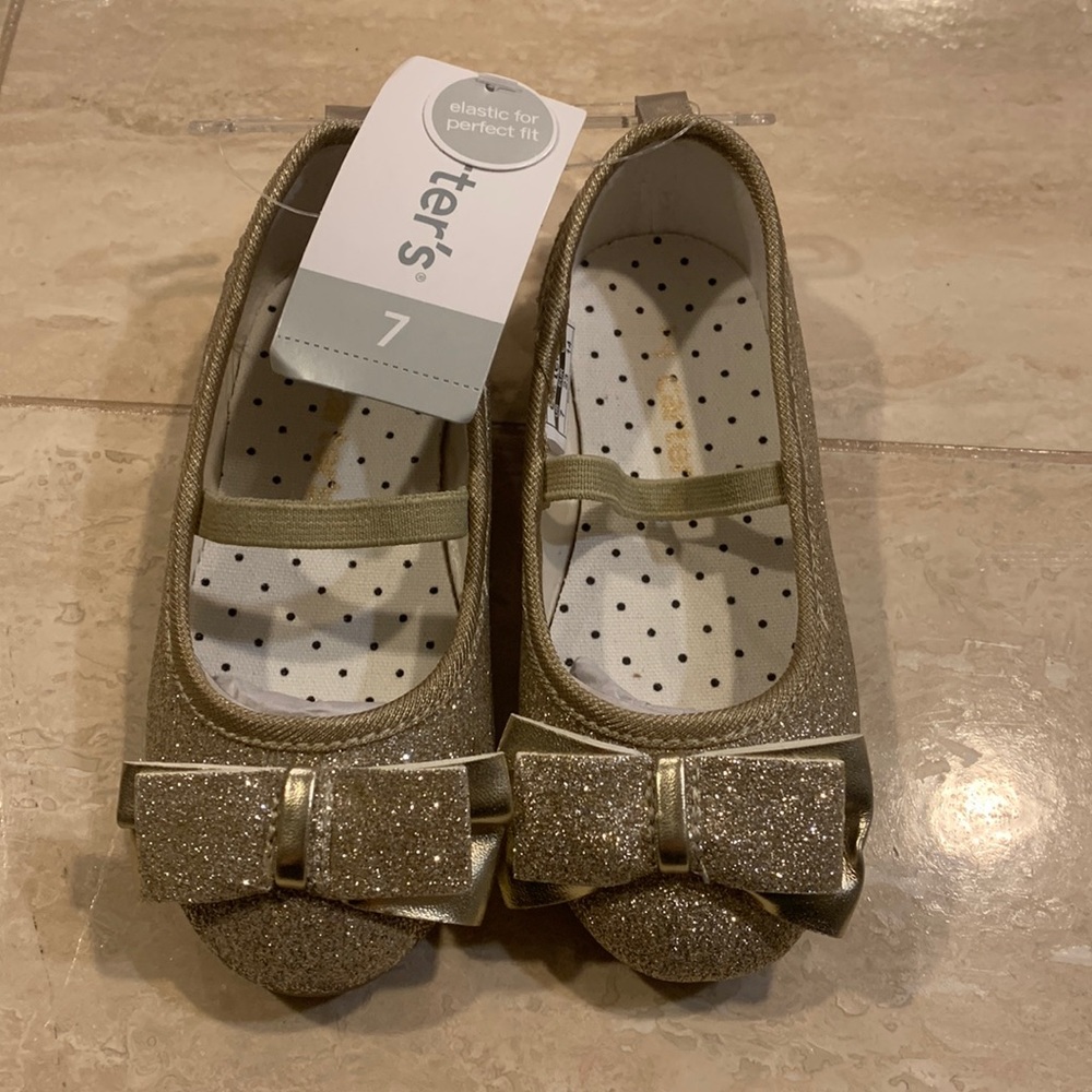 Gold Glitter Flats